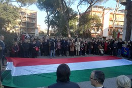 Inaugurazione in Piazza Giuliano e Dalmati con la scopertura delle pietre del ricordo al villaggio Giuliano-Dalmata